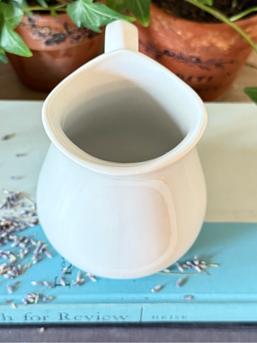 Vintage Ironstone Small Pitcher, White - Picture 4 of 8